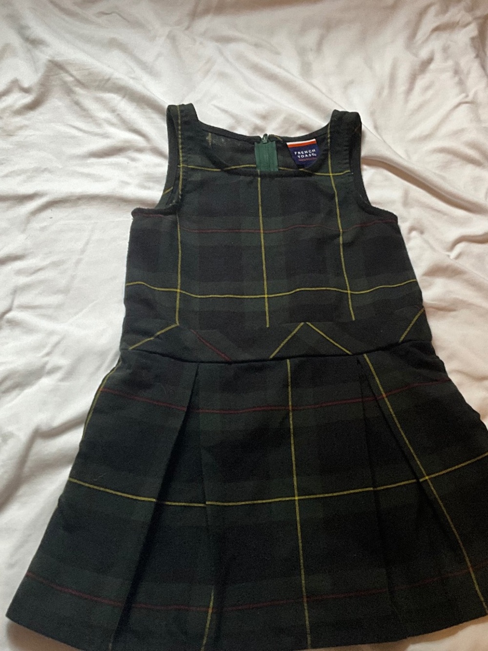 Girls Plaid Uniform Dress Sz 3t